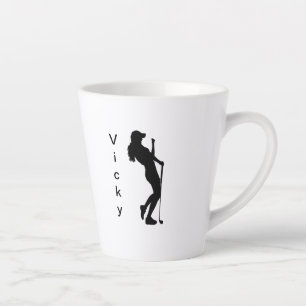 Personalised Female Golf Latte Mug