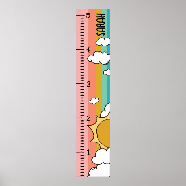 Personalised Female Growth Chart Ruler | My Growth (Front)