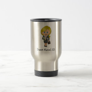 Personalised Female Lawyer - Blonde, Traveller Mug