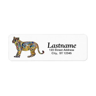 Personalised Female Lion Return Address Labels