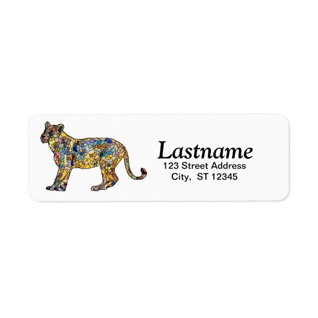 Personalised Female Lion Return Address Labels (Front)