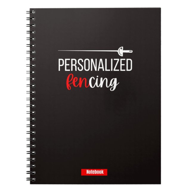 Personalised Fencing Notebook (Front)