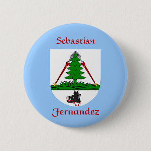 Personalised Fernandez Historical Shield 6 Cm Round Badge