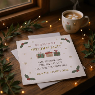 Personalised Festive Christmas Party Invitation