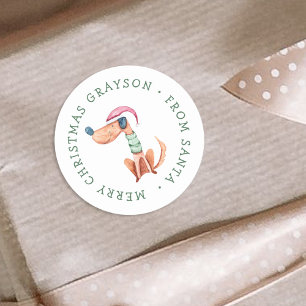 Personalised Festive Dog Christmas Sticker