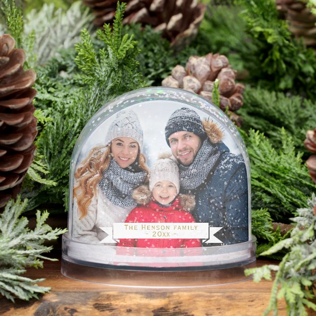 Personalised Festive Full 2 Family Photos  Snowglobe (Winter)
