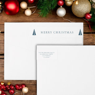 Personalised  festive merry christmas  wrap around label