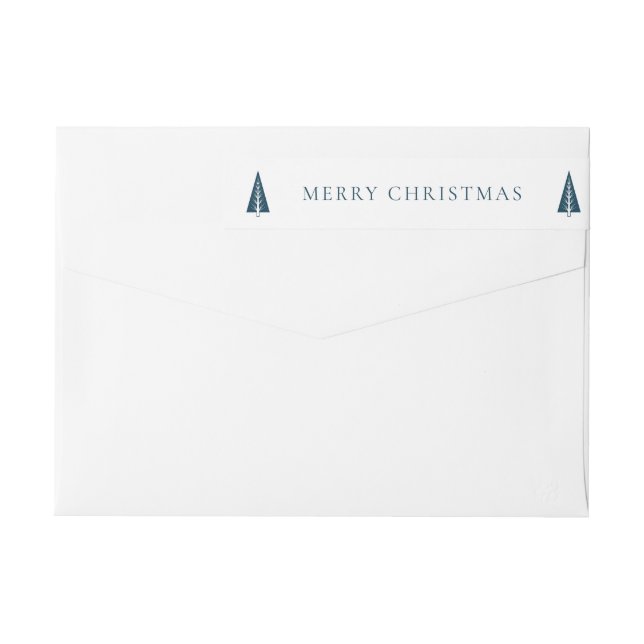 Personalised  festive merry christmas  wrap around label (Back)