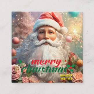 Personalised Festive Wishes Square Business Card