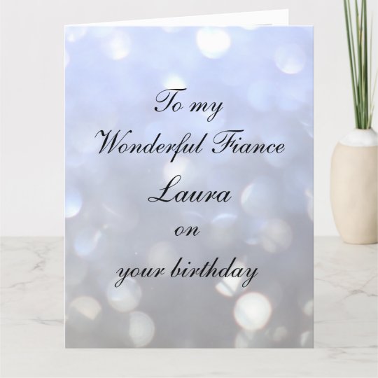 Personalised Fiance Birthday Card Zazzle co uk