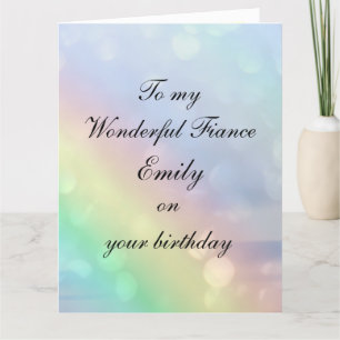 Personalised Fiance Birthday Card