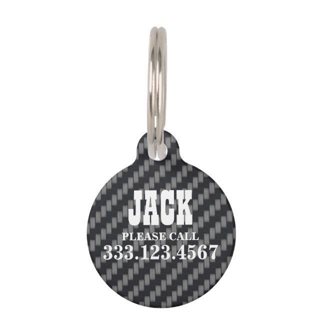 Personalised Fibre Pet Tag (Front)