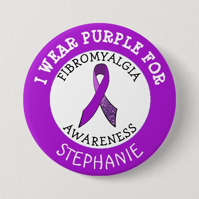 Personalised Fibromyalgia Button (Front)