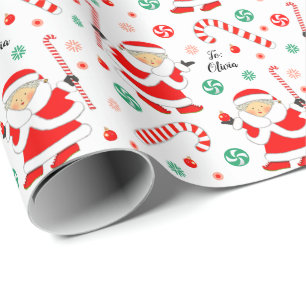 Personalised Field Hockey Holiday Gift Wrapping Paper