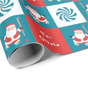 Personalised Field Hockey Holiday Gift Wrapping Paper