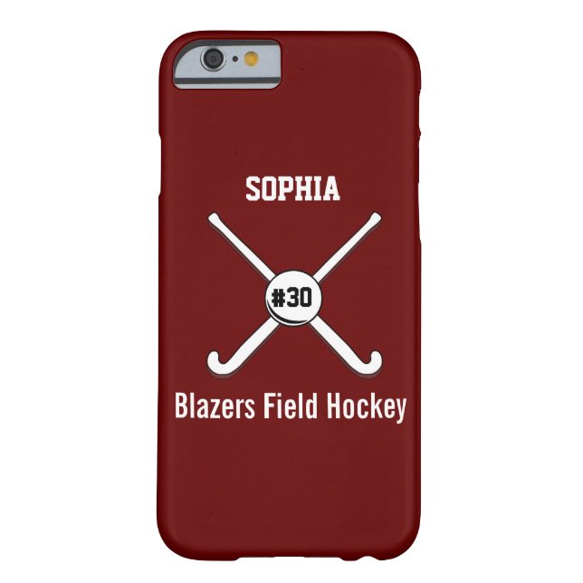 Personalised Field Hockey Team Name Jersey Number Case-Mate iPhone Case (Back)