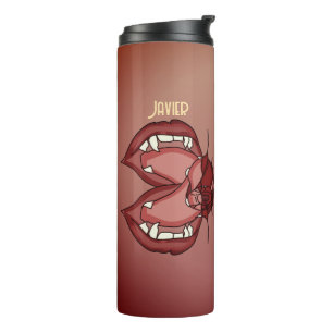 Personalised Fierce Expression of a Vampire’s Fang Thermal Tumbler