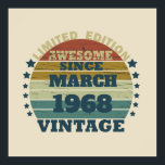 Personalised fifty five vintage 55th birthday poster<br><div class="desc">Add some originality to your wardrobe with this vintage sunset graphic design featuring impressive typography font lettering. It makes a great gift idea for men,  women,  husbands,  wives,  girlfriends,  and boyfriends who will love this unique artwork. It's an amazing and funny holiday gift for your birthday celebration.</div>