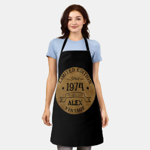 Personalised fifty vintage 50th birthday party apron