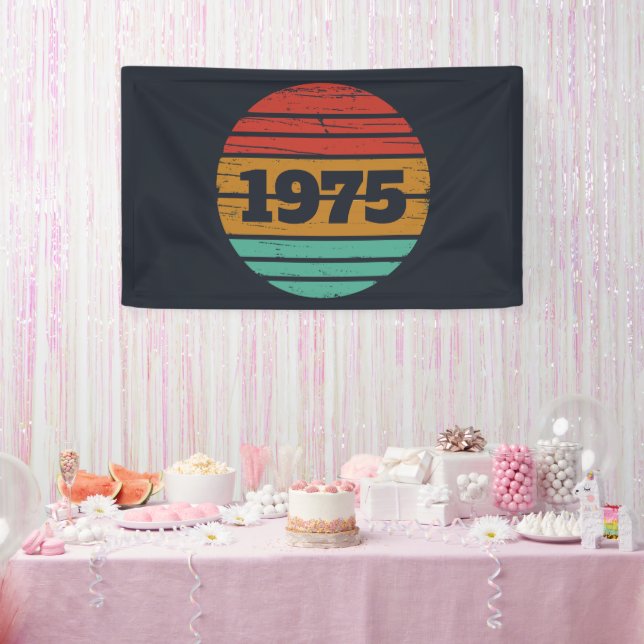Personalised fifty vintage 50th birthday party banner (Party)