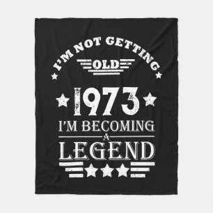 Personalised fifty vintage 50th birthday party fleece blanket