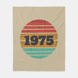 Personalised fifty vintage 50th birthday party fleece blanket