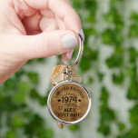 Personalised fifty vintage 50th birthday party key ring<br><div class="desc">This vintage graphic design,  featuring an eye-catching typography font,  can add originality to your wardrobe collection. It's a great gift idea for men,  women,  husbands,  wives,  girlfriends,  and boyfriends who will appreciate this unique artwork. It is the perfect and most enjoyable holiday present for your birthday celebration.</div>