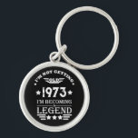 Personalised fifty vintage 50th birthday party key ring<br><div class="desc">Make your birthday special with this unique design. Add a touch of sophisticated elegance to your birthday celebration with our exquisite, one-of-a-kind designs. These graphics bring sophistication and originality to any product, creating a memorable and stylish gift. They are perfect for those who appreciate a touch of timeless glamour on...</div>