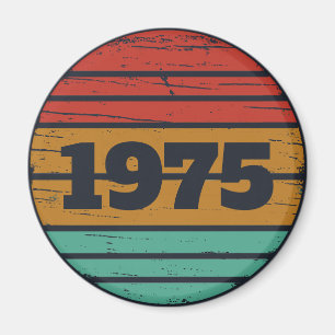 Personalised fifty vintage 50th birthday party magnet