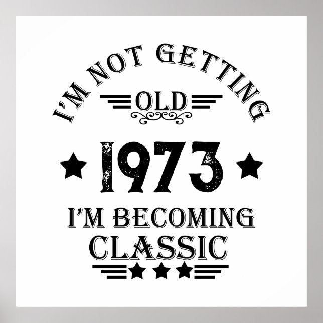 Personalised fifty vintage 50th birthday party poster (Front)