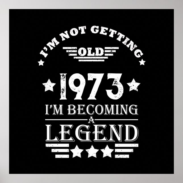 Personalised fifty vintage 50th birthday party poster (Front)