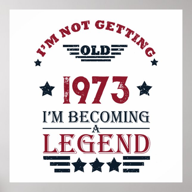 Personalised fifty vintage 50th birthday party poster (Front)
