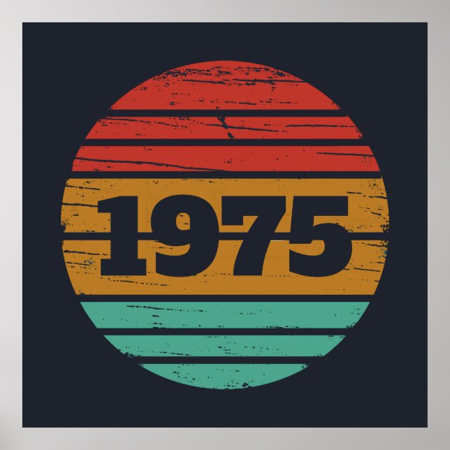 Personalised fifty vintage 50th birthday party poster (Front)