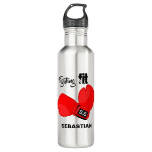 Personalised Fighting Fit Boxing Gloves Water 710 Ml Water Bottle
