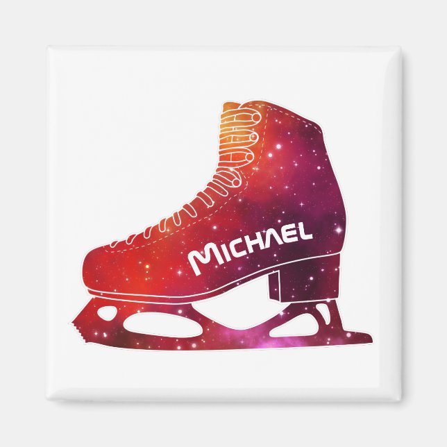 Personalised Figure Skating Space Boot Magnet (Front)