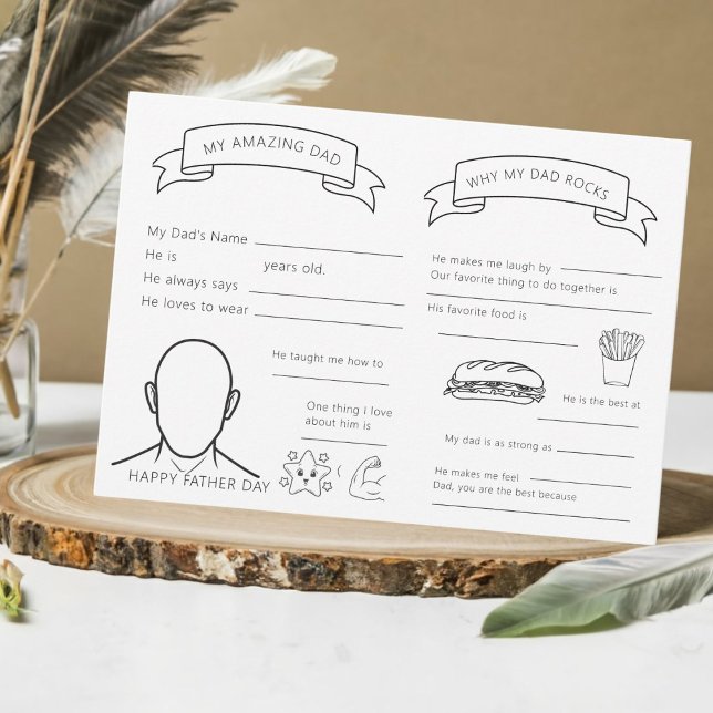 Personalised Fill-in-the-Blanks Father's Day Card  (Creator Uploaded)
