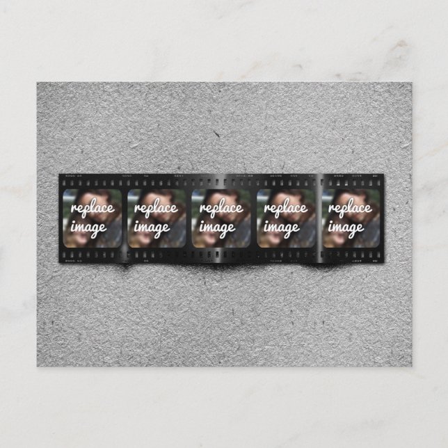 Personalised Filmstrip Photos Postcard (Front)