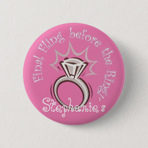Personalised Final Fling Button