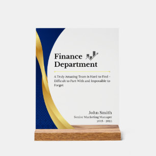 Personalised Finance Department Acrylic Sign