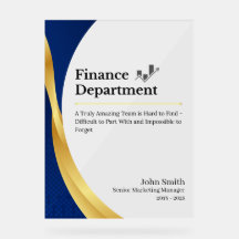 Personalised Finance Department