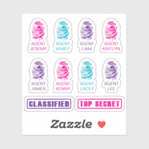 Personalised Fingerprint Spy Party Stickers