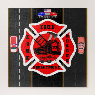 Personalised Fire Department Jigsaw Puzzle
