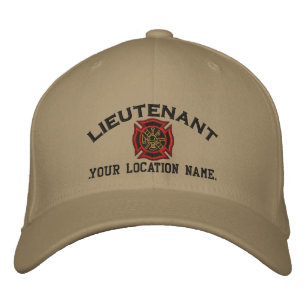 Personalised Fire Lieutenant Custom Cap Embroidery