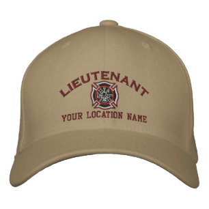 Personalised Fire Lieutenant Custom Cap Embroidery