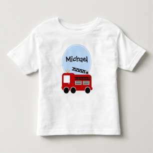 Personalised Fire Truck Boy Toddler T-Shirt