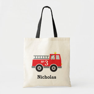 Personalised Fire Truck Halloween Treat Bag