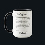 Personalised Firefighter Appreciation Definition Mug<br><div class="desc">Honour firefighters' bravery and dedication with this personalised mug featuring a heartfelt definition of their role. Crafted to celebrate their courage and commitment, this mug makes the perfect gift to show appreciation for their selfless service. Customise it with a name or message to make it extra special for the firefighter...</div>