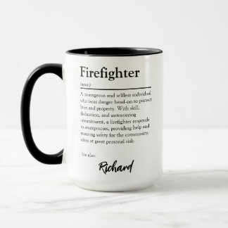 Personalised Firefighter Appreciation Definition Mug