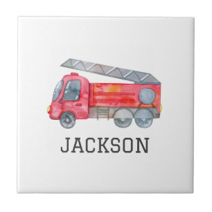 Personalised Firefighter birthday Party Tile