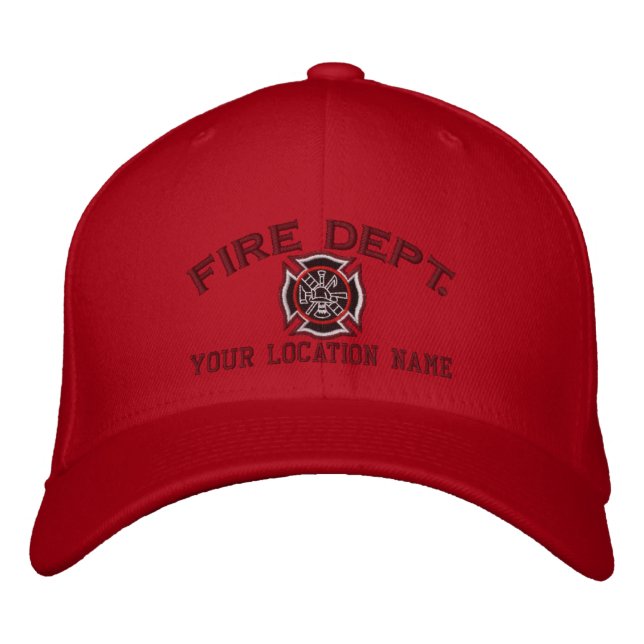 Personalised Firefighter Custom Cap Embroidery (Front)